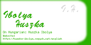 ibolya huszka business card